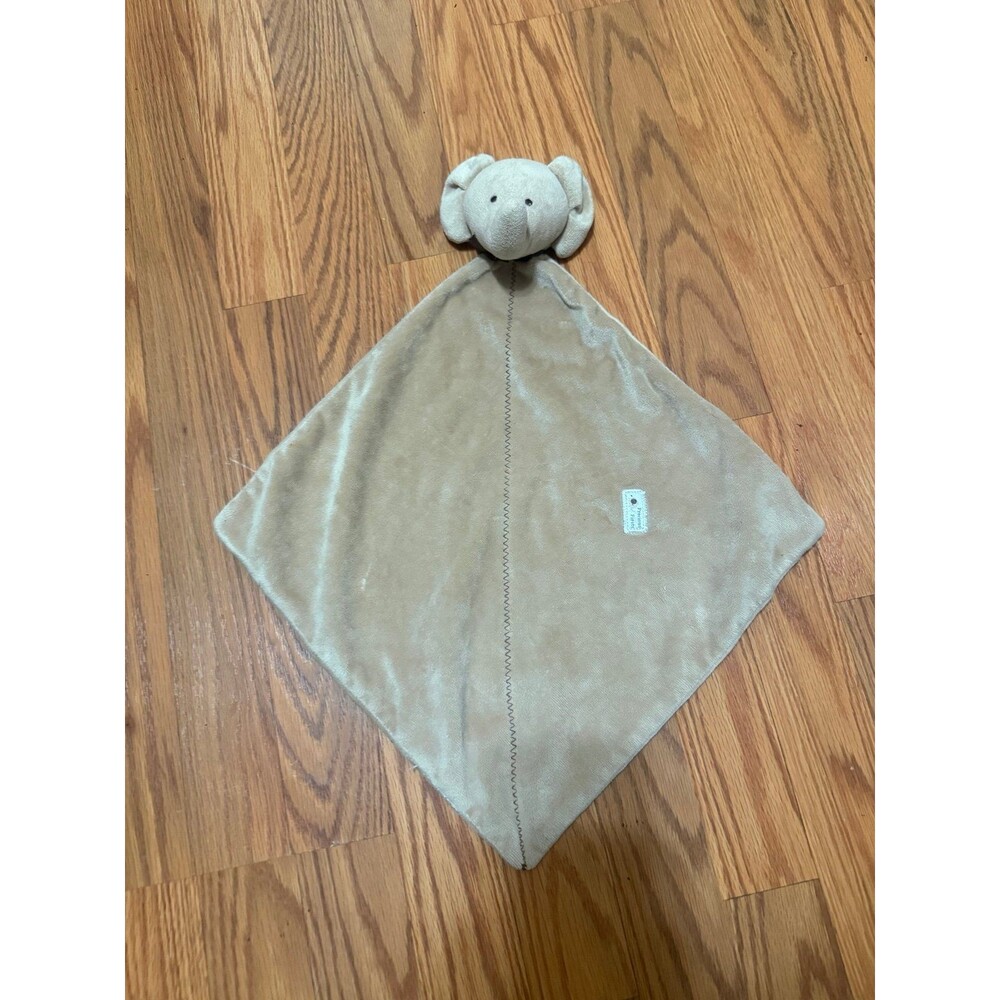 Carters Precious Firsts Plush Elephant Lovey Security Blanket Rattle Brown